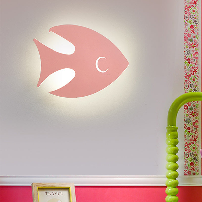 Rynx | Macaroon Rabbit/Fish Wall Lamp Iron Children's Room LED Wall Light Lighting Fixture in White/Pink/Blue