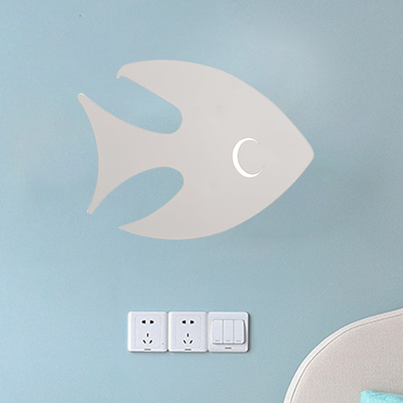 Rynx | Macaroon Rabbit/Fish Wall Lamp Iron Children's Room LED Wall Light Lighting Fixture in White/Pink/Blue
