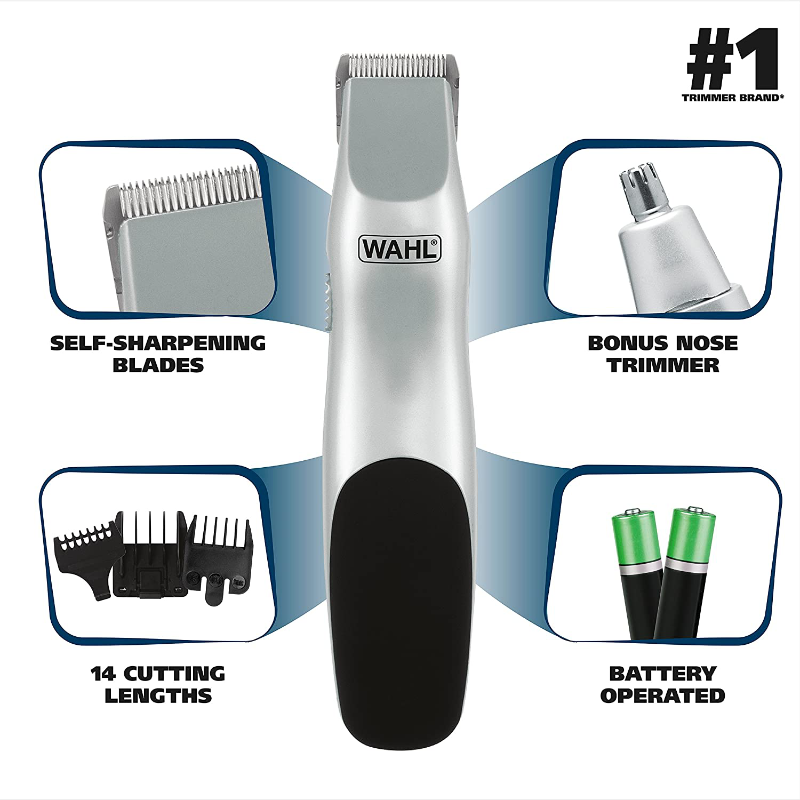 Rynx | Wahl Battery Operated Beard And Mustache Grooming Kit With Free Nose Hair Trimmer