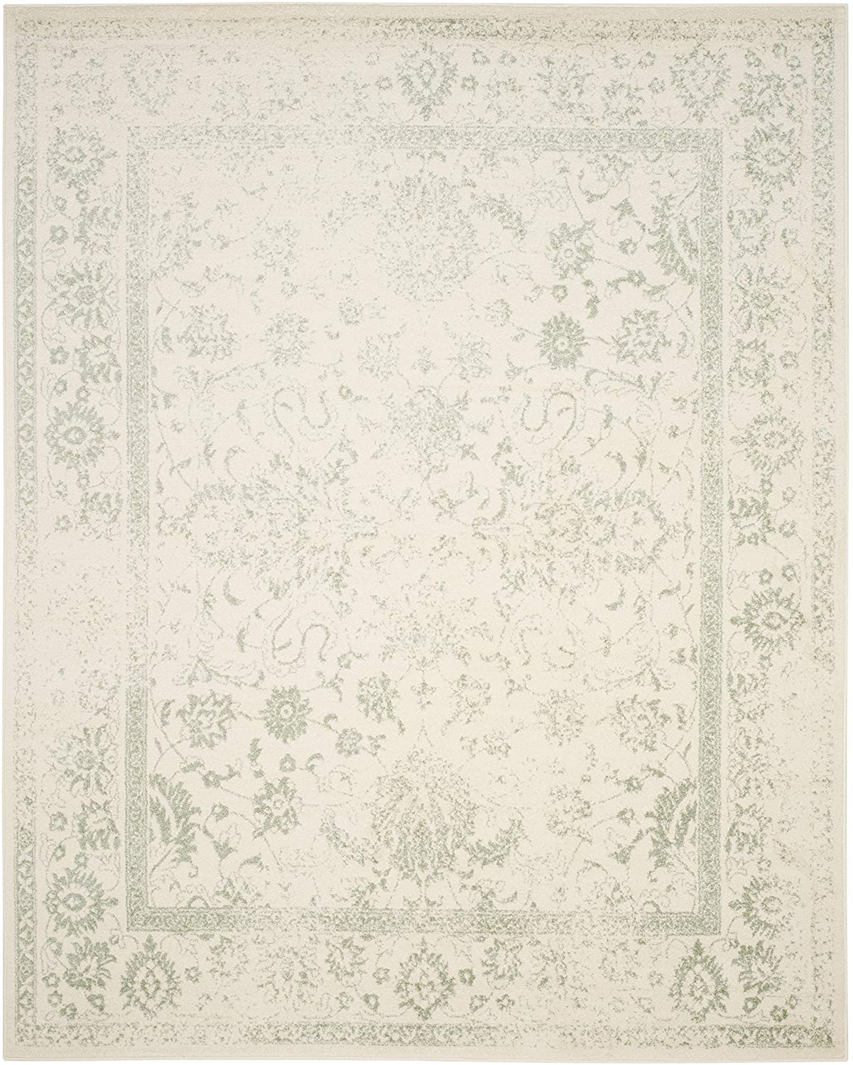 Rynx | Safavieh Adirondack Collection ADR109V Oriental Distressed Non-Shedding Stain Resistant Living Room Bedroom Runner, 2'1" x 8', Ivory / Sage