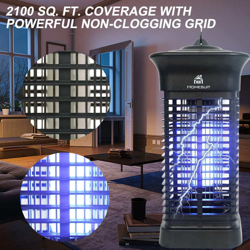 Rynx | Home Suit Bug Zapper 15w For Outdoor And Indoor, High Efficiency 4000v Electric Mosquito Zapper Kills, Waterproof Insect Fly Catcher Outdoor, Electronic Light Bulb Lamp For Home Backyard Terrace