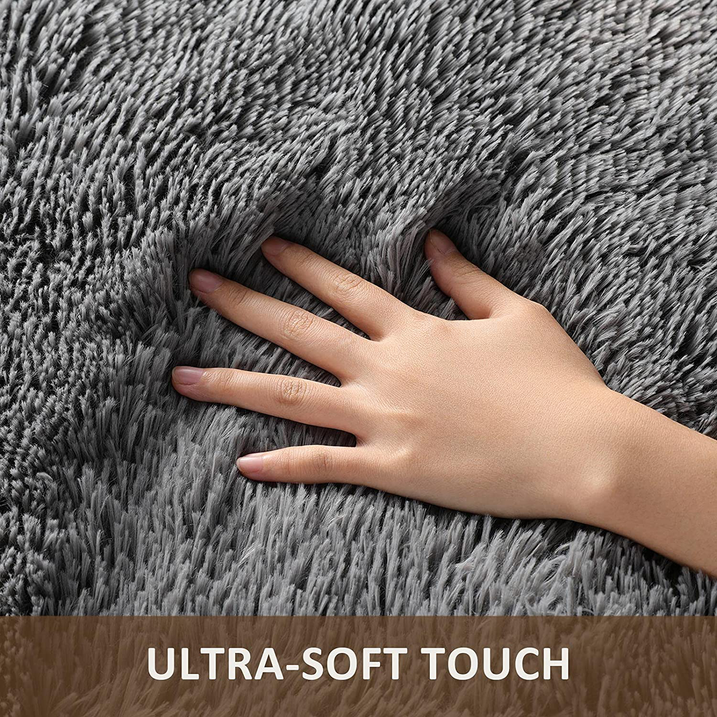 Rynx | Ophanie White Rugs for Bedroom Fuzzy, Girls Kids Baby Shaggy Shag Fuzzy Soft Plush Nightstand Rug, Indoor Floor Living Room Carpet for Youth Dorm Home Decor Aesthetics, Kids Room, 4 x 5.3 Feet
