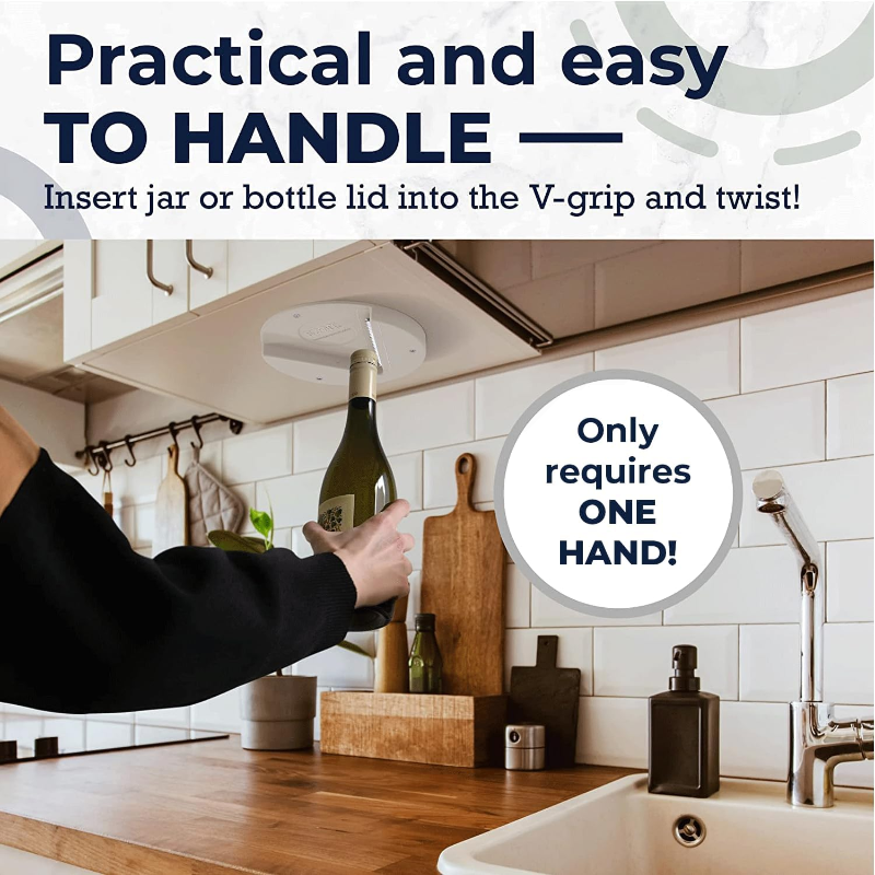 Rynx | Under Cabinet Jar Openers for Weak Hands, Easy Grip