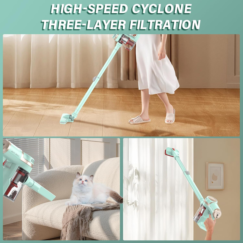 Rynx | Wireless Dust Cleaner, Handheld Rechargeable Lightweight Small Vacuum Cleaner Electric Broom 12KPa Suction, Weighs Only 3.6Ib