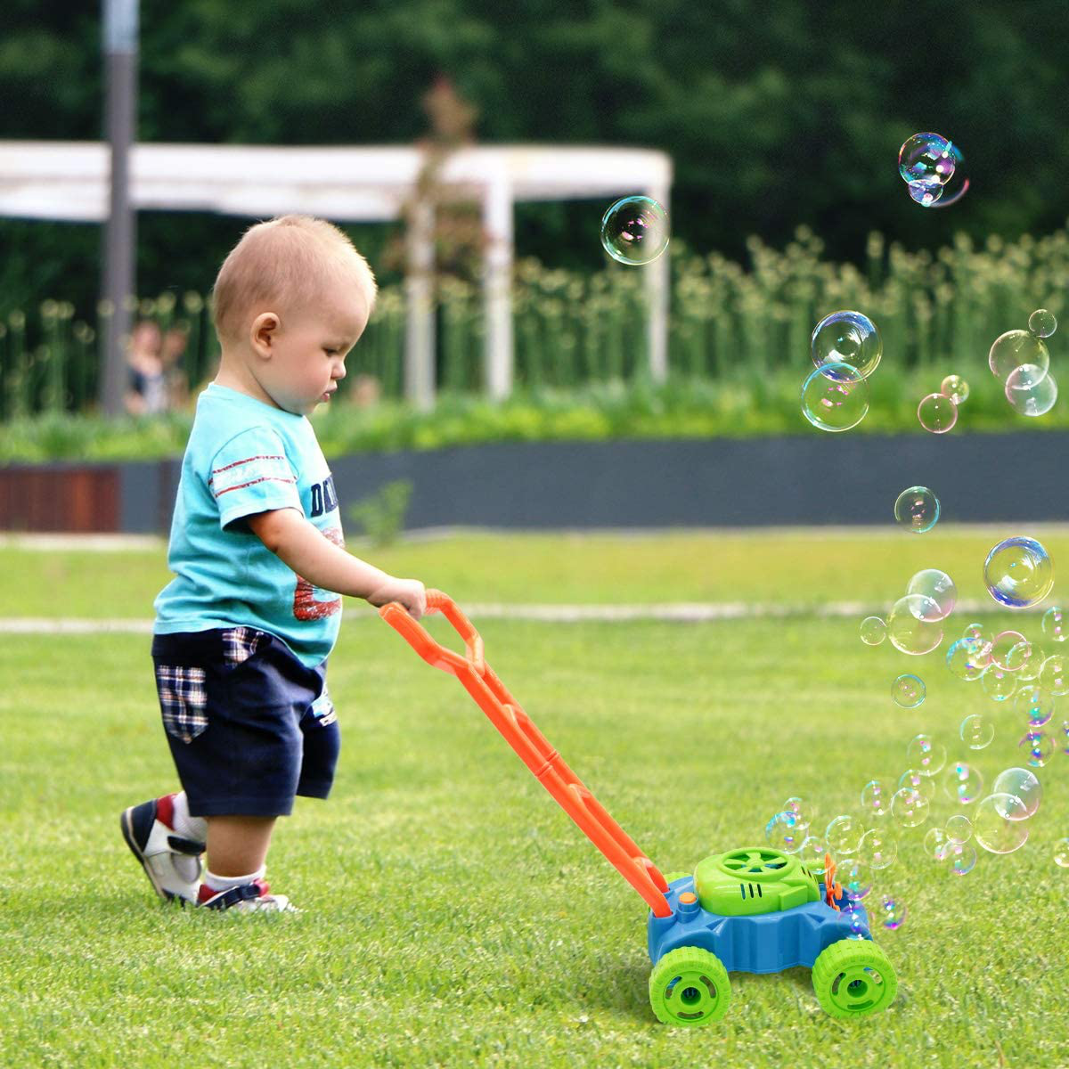 Rynx | Lydaz Bubble Mower for Toddlers, Kids Bubble Blower Garden Toys, Outdoor Push Toys, Halloween Christmas Birthday Toys Gifts for Preschool Boys Girls