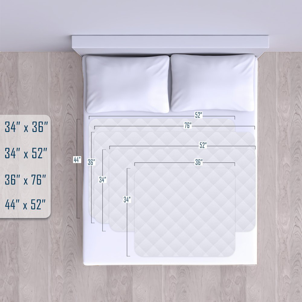 Rynx | Reusable Commercial Quality Ultra Waterproof Sheet and Mattress Pad Protector, All sizes, 10 cups absorption, Made in America. (34x36)