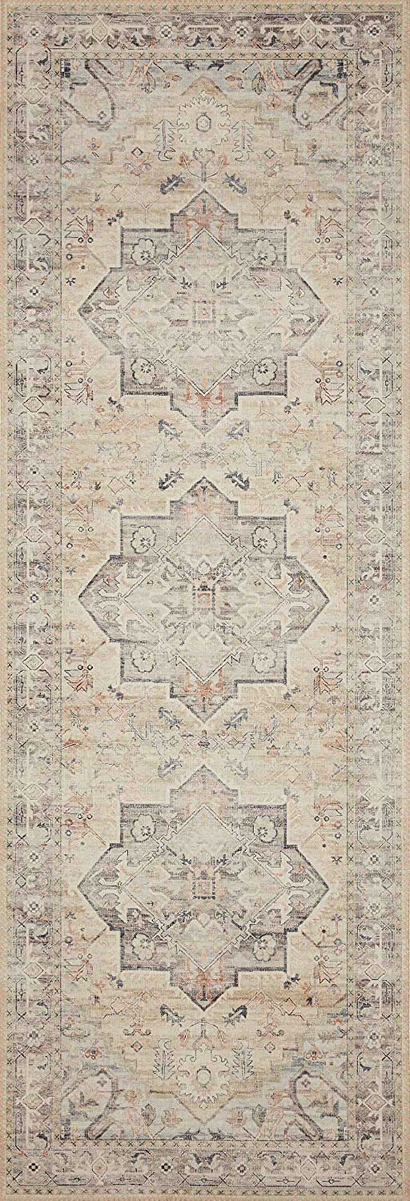 Rynx | Loloi II Hathaway Collection HTH-04 Beige / Multi, Traditional Accent Carpet, 3'-6" x 5'-6"