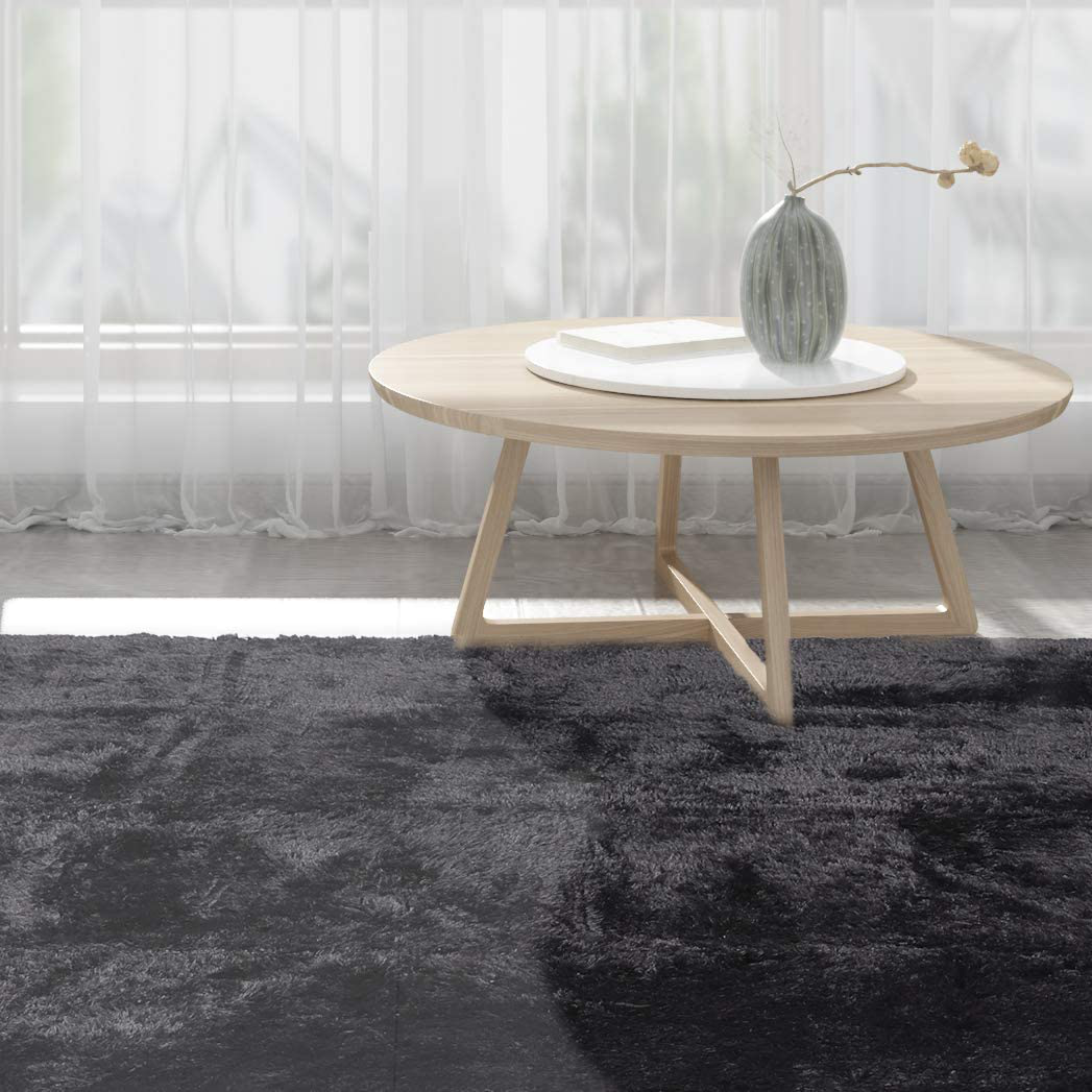Rynx | 5X8 Navy blue area rugs for the living room Super soft floor fluffy rug Naturally comfortable thick fur mat Princess girls room rug (5x8 feet, navy blue)