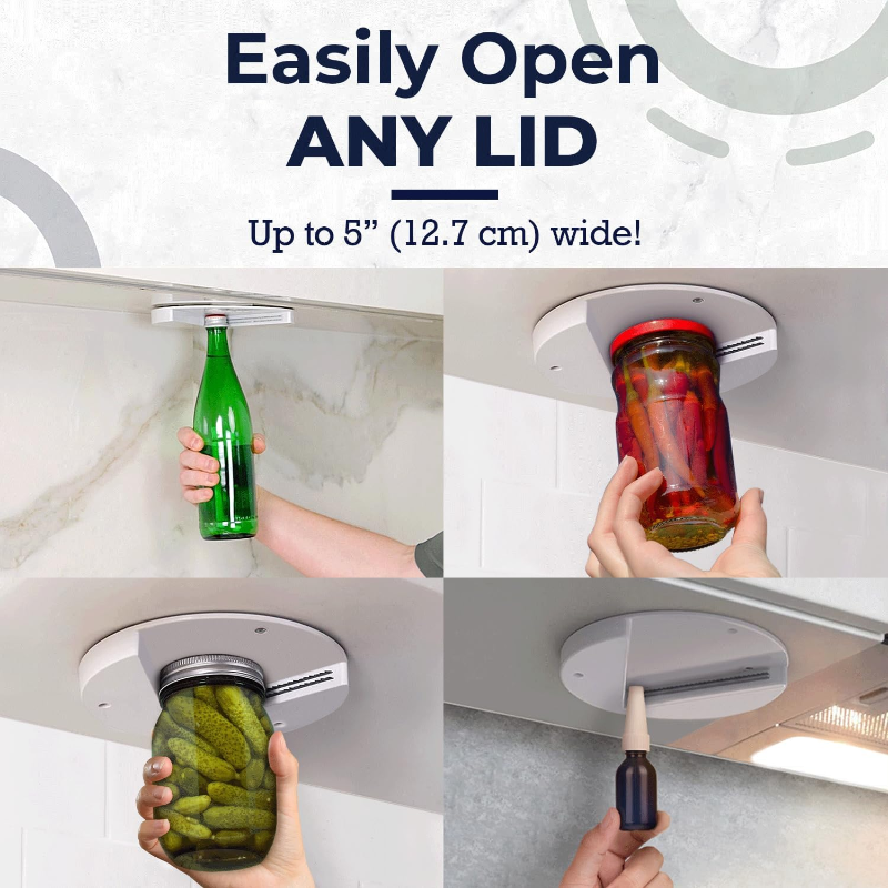 Rynx | Under Cabinet Jar Openers for Weak Hands, Easy Grip