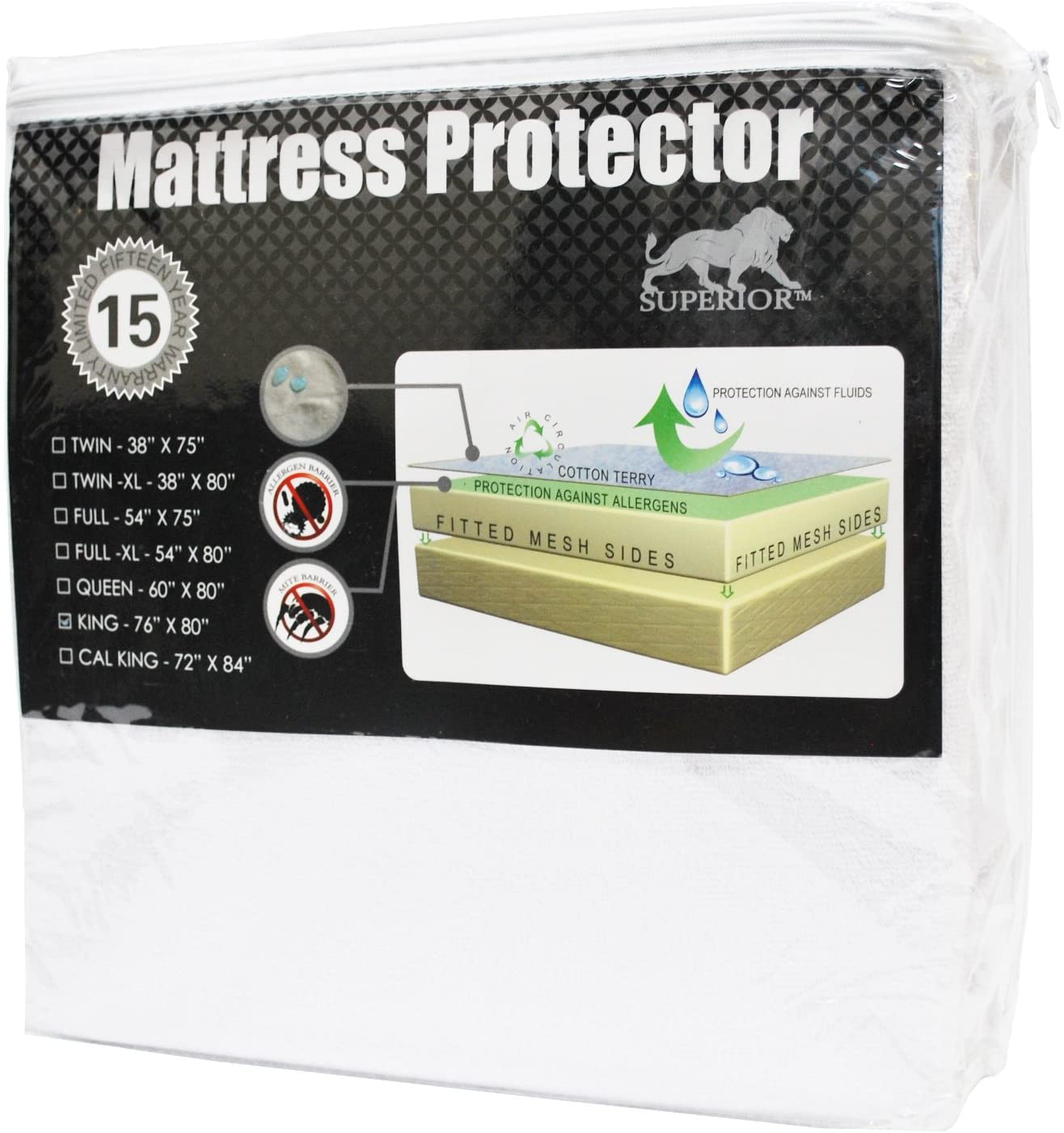 Rynx | SUPERIOR Full XL Waterproof Mattress Protector 100% Cotton