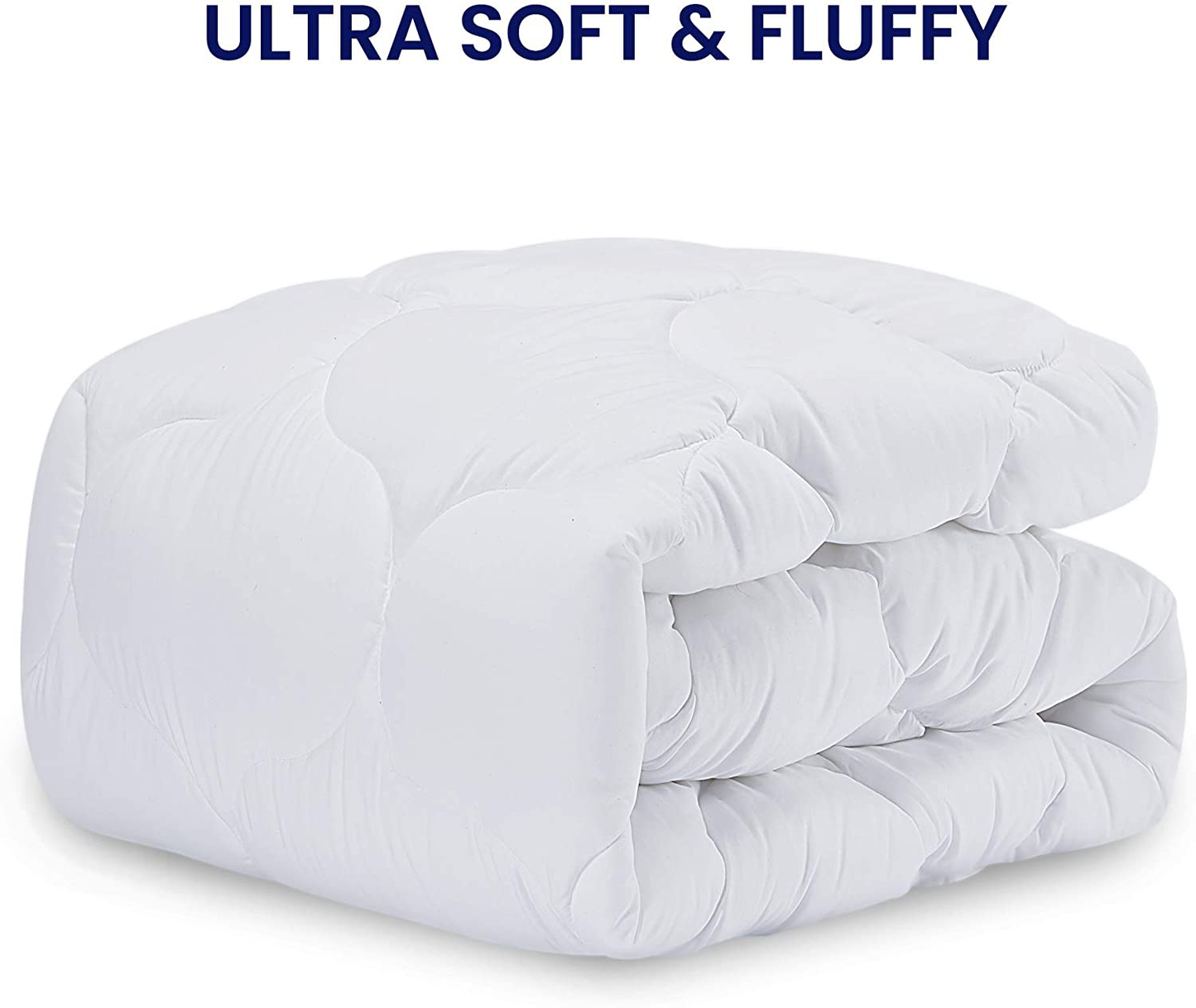 Rynx | Sleep Zone Quilted Mattress Protector - Extra Thick, Soft Plush Bedspread Pillowtop Up to 21 Inches Deep Pocket, White, King