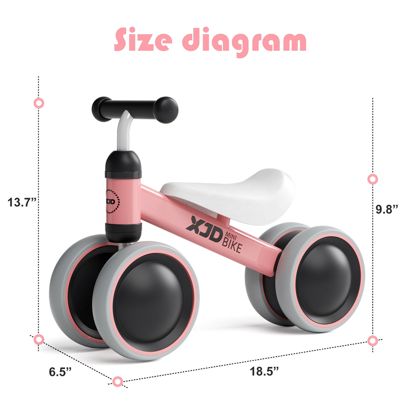 Rynx | Balance Bike Baby Push Walker Without Pedals Infant Bike with 4 Wheels
