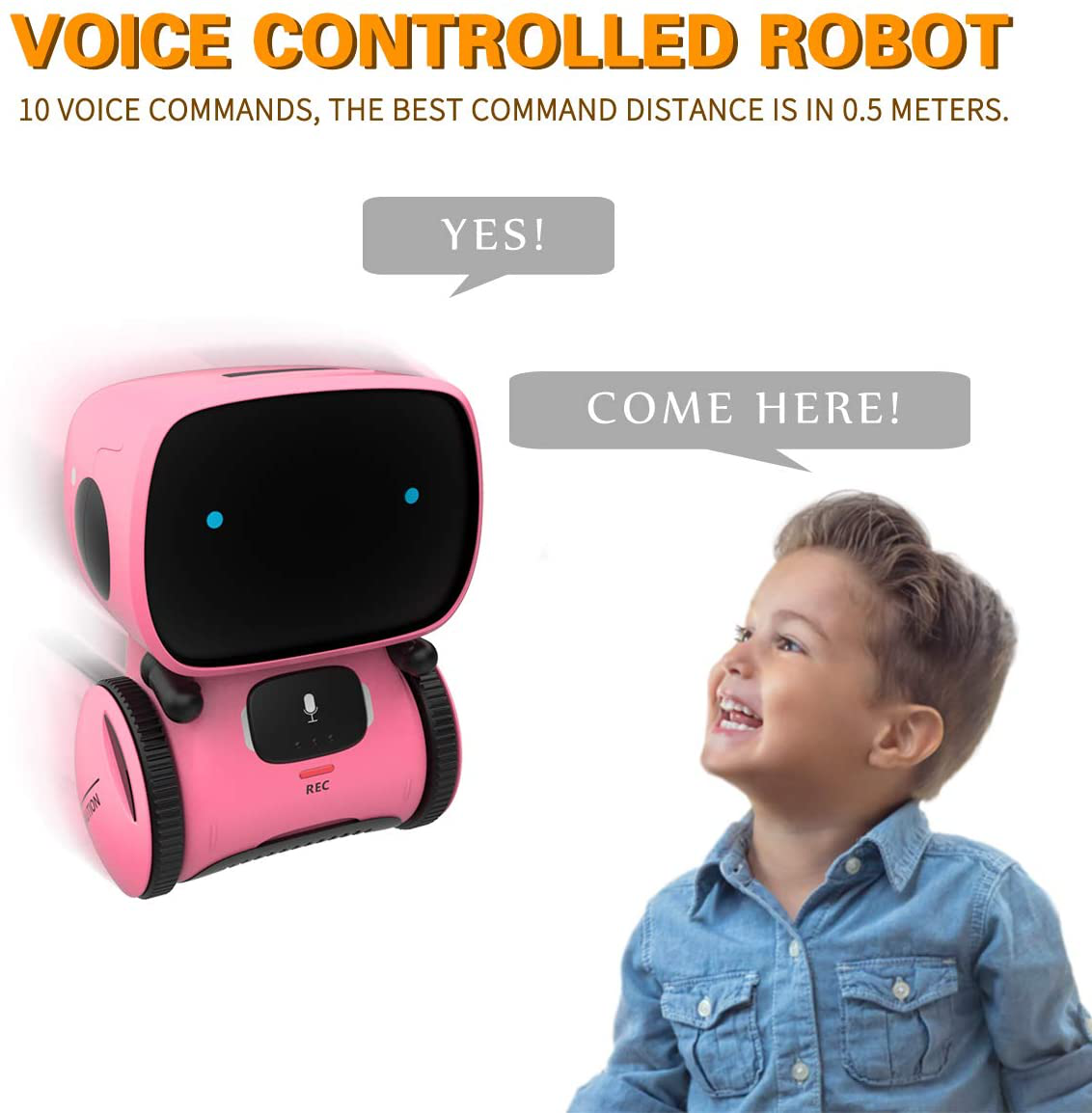Rynx | 98K Kids Robot Toy, Smart Talking Robots, Gift for Boys and Girls From 3 Years, Intelligent Partner and Teacher, with Voice Controlled and Touch Sensor, Singing, Dancing, Repeating