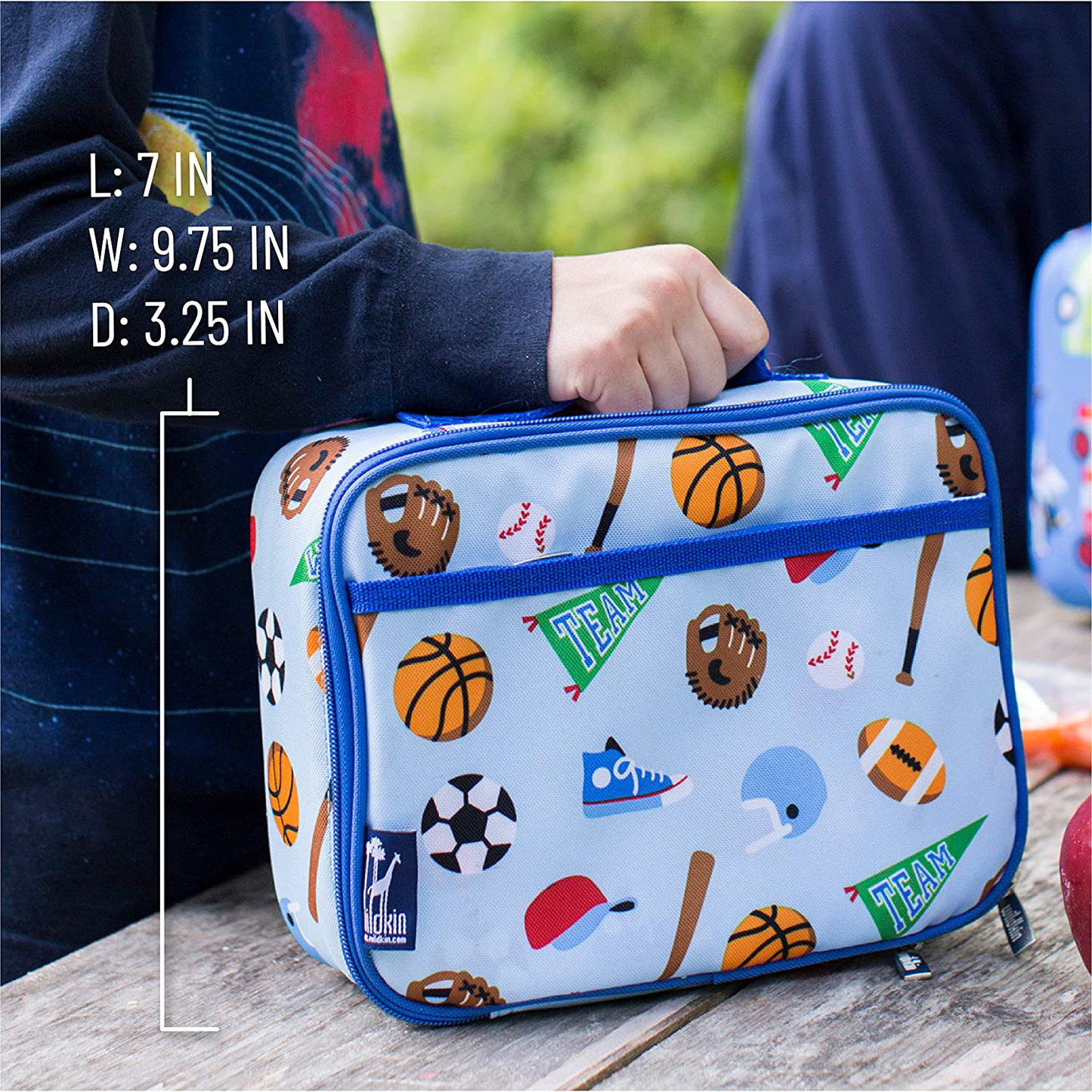 Rynx | Wildkin Kids Insulated Lunch Box for Boys and Girls, Perfect Size for Packing Warm or Cold Snacks for School and Travel, Mom's Choice Award Winner, BPA-free, Olive Kids (Dinosaur Land)