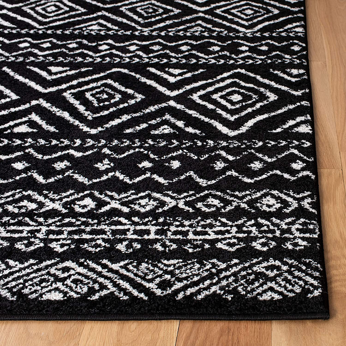 Rynx | Safavieh Tulum Collection TUL267C Moroccan Boho Worn Non-Shedding Stain Resistant Living Room Bedroom Runner, 2' x 9', Ivory / Navy Blue