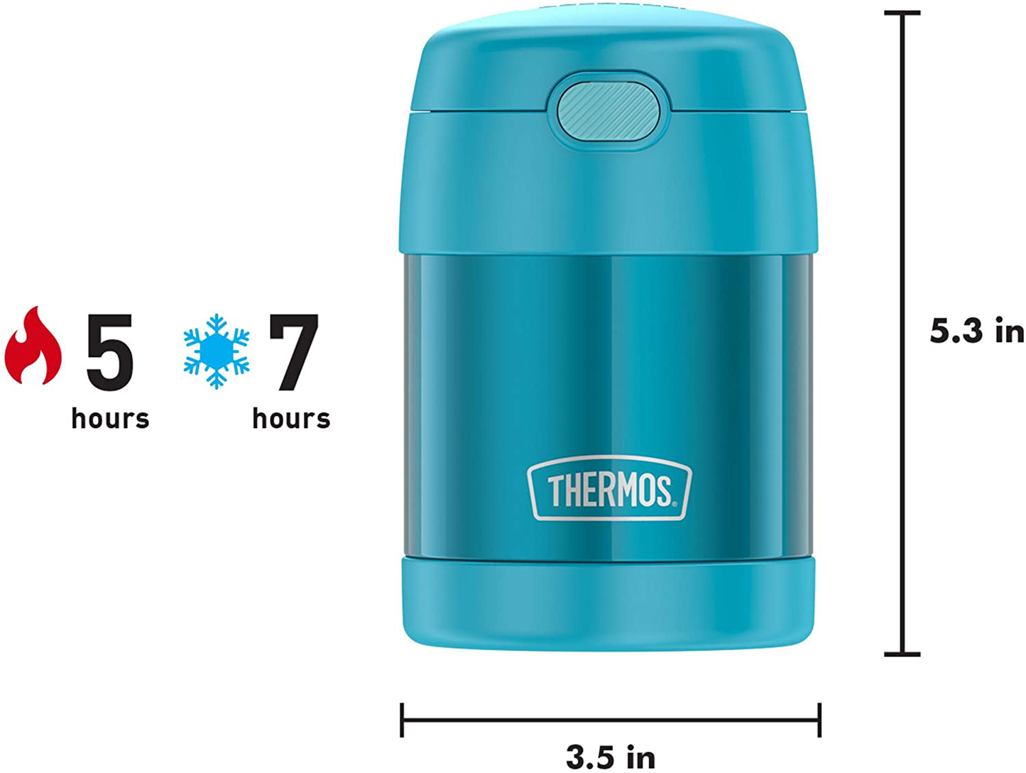 Rynx | THERMOS FUNTAINER 10 Ounce Stainless Steel Vacuum Insulated Children's Food Container with Collapsible Spoon, Navy Blue