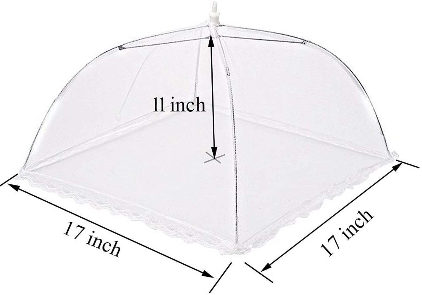 Rynx | Simply Genius (6 pack) Large and Tall 17x17 Pop-Up Mesh Food Covers Tent Umbrella for Outdoors, Screen Tents, Parties Picnics, BBQs, Reusable and Collapsible