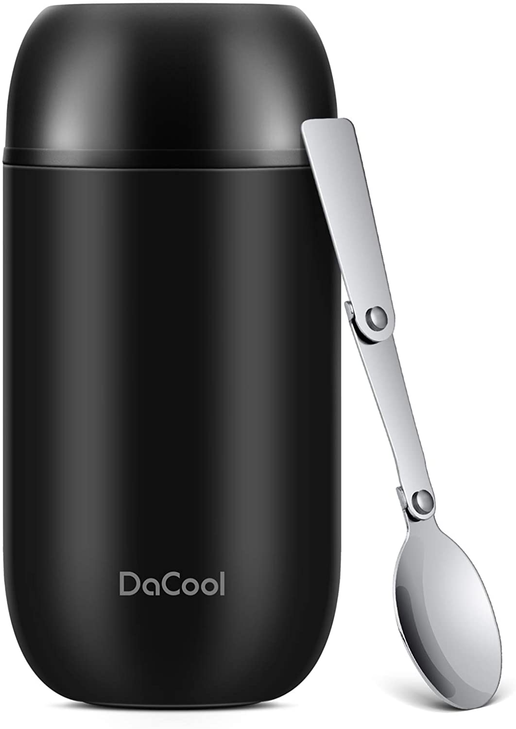 Rynx | Dacool Insulated Food Container 24 Oz Insulated Lunch Box Keeps Food Warm Cold Hot Stainless Steel Vacuum Hot Food For Adult Woman Man Lunch Box Leak Proof Wide Mouth For Office Picnic Outdoor - Black
