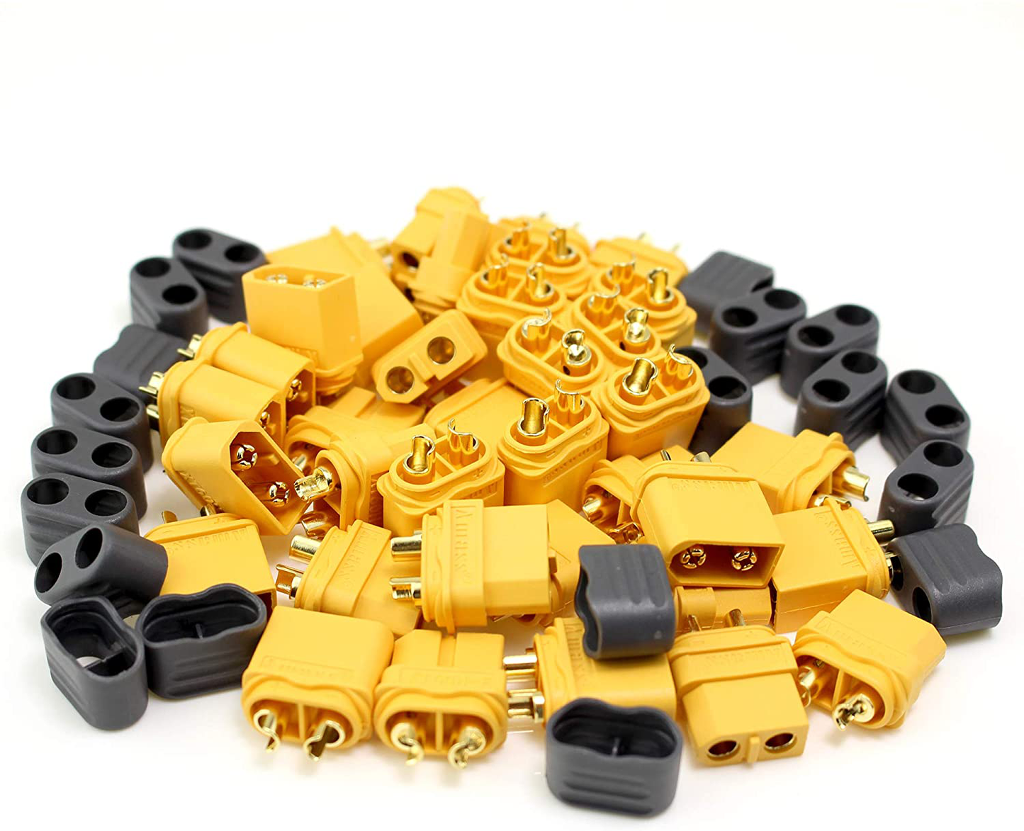 Rynx | Amass 20 Pair XT60H Bullet Connector Plug Upgraded from XT60 Coating Female & Male Gold Plated for RC Parts … … …
