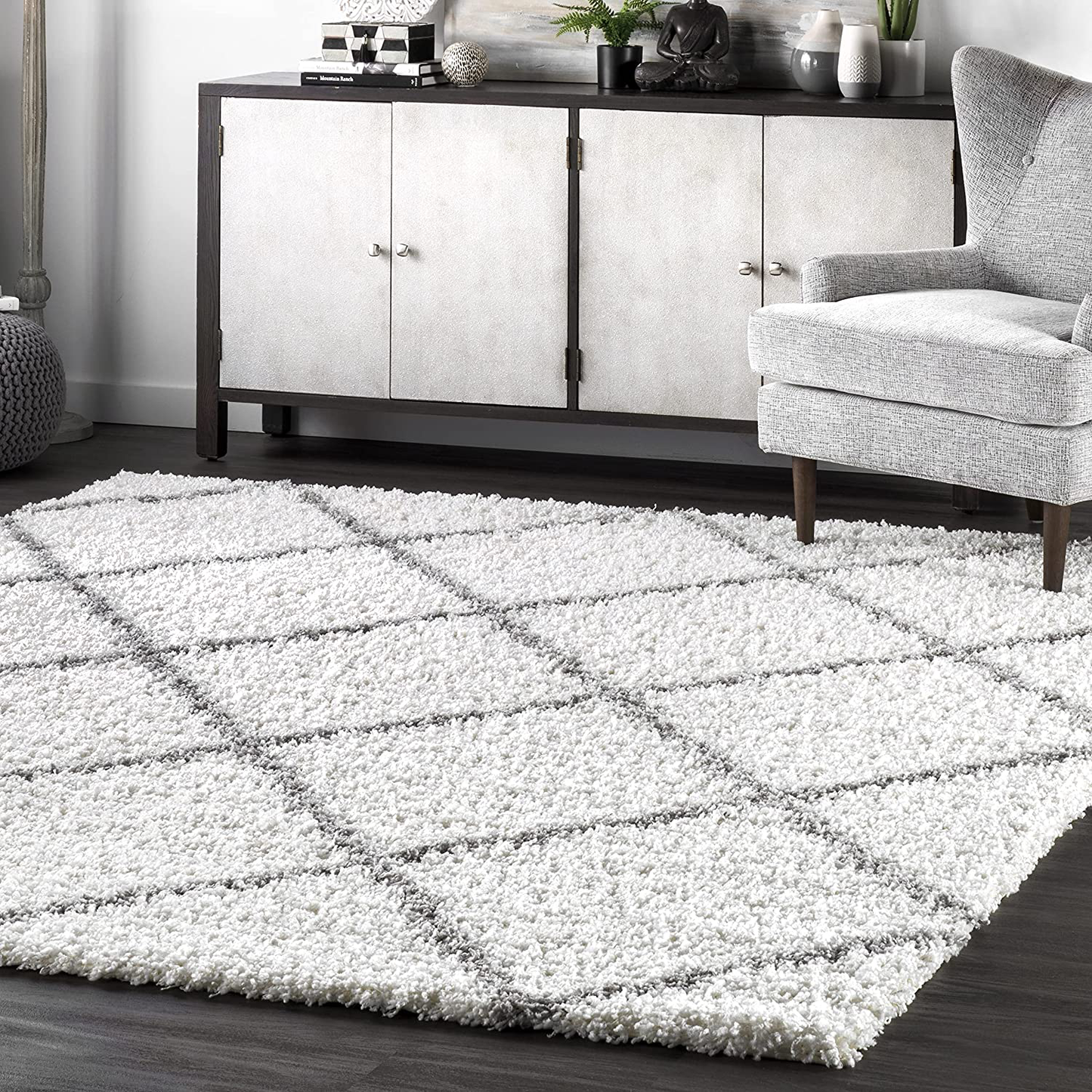 Rynx | nuLOOM Tess Cozy Soft & Plush Modern Accent Rug, 2' x 3', White