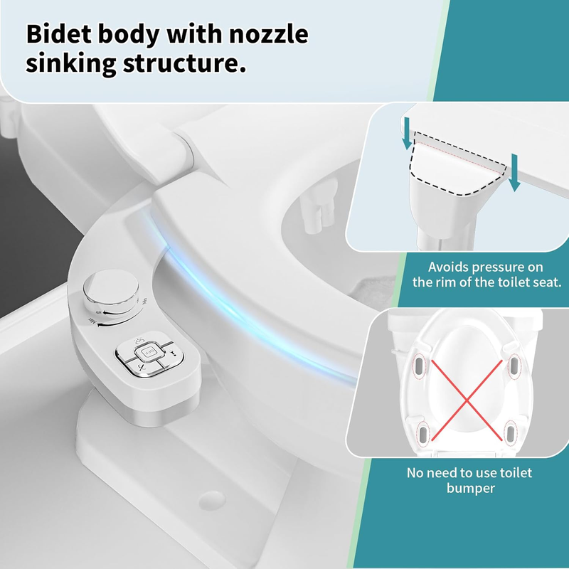 Rynx | Dual Duskebidett Mount for Toilet - Adjustable
