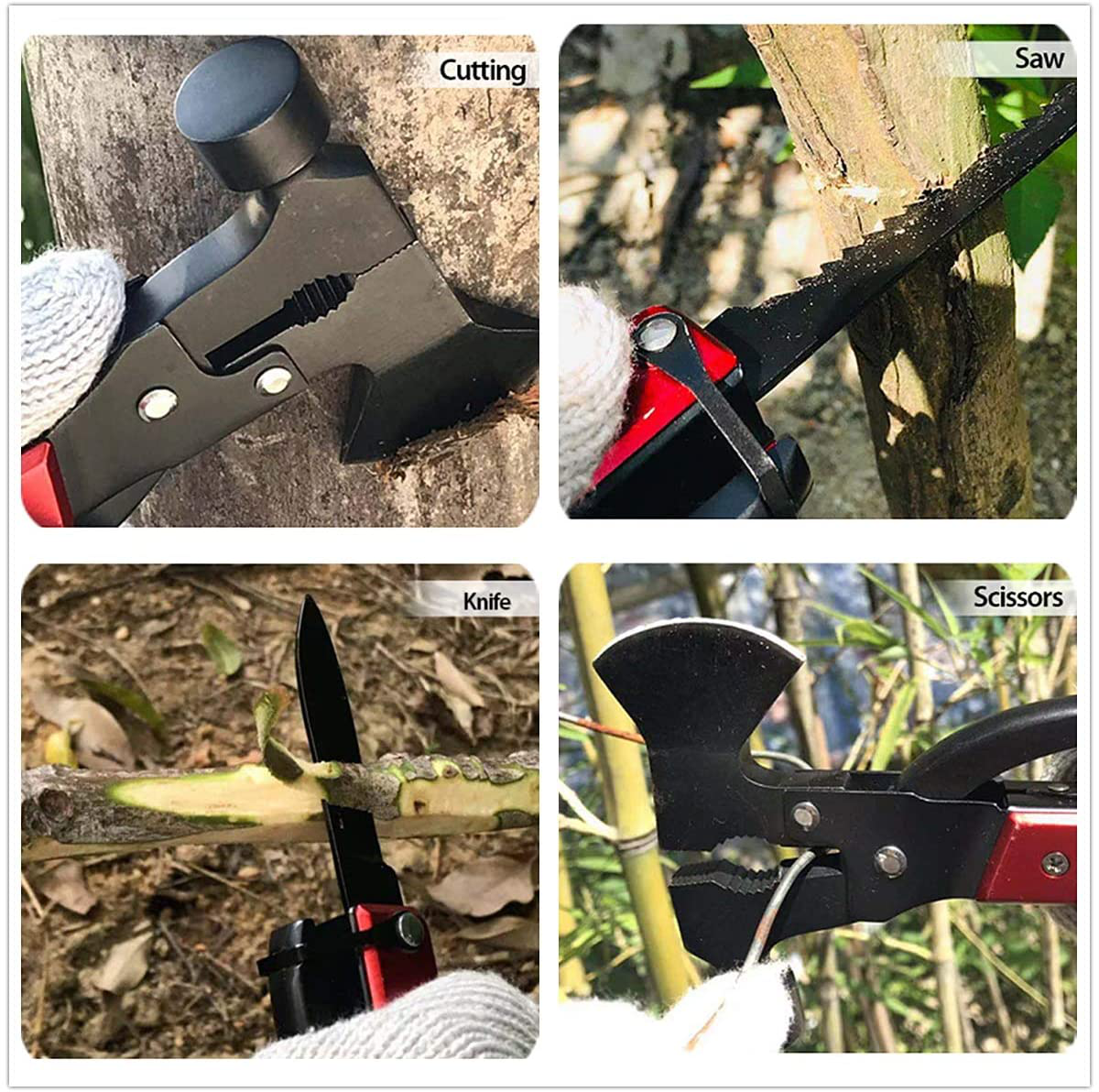 Rynx | Camping Equipment Multitool, Ball and Unique Birthday Gifts for Men Father Man Boyfriend, 16-in-1 Survival Gear for Outdoor Hunting Hiking, Emergency Escape Tool with Axe, Hammer, Pliers, Knife, Bottle Opener