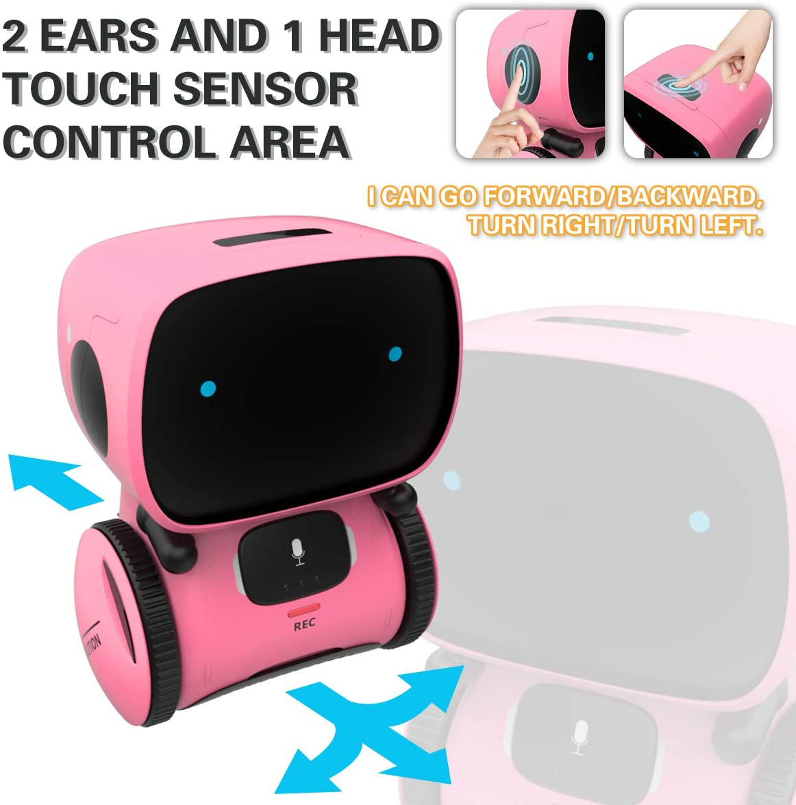 Rynx | 98K Kids Robot Toy, Smart Talking Robots, Gift for Boys and Girls From 3 Years, Intelligent Partner and Teacher, with Voice Controlled and Touch Sensor, Singing, Dancing, Repeating