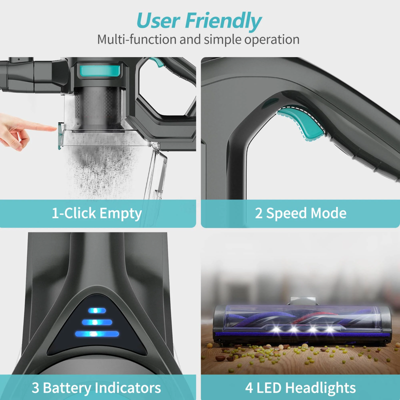 Rynx | Lightweight cordless vacuum cleaner with strong suction power