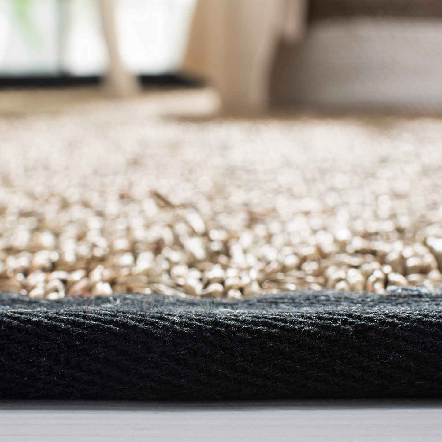 Rynx | Safavieh Natural Fiber Collection Nf114e Border Basketweave Seagrass Accent Rug, 2' X 3', Blue