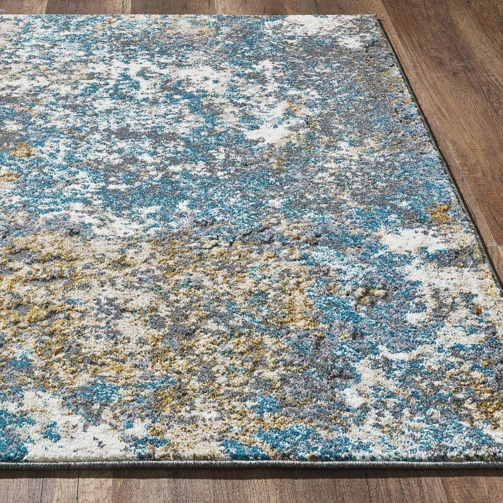 Rynx | Persian Rugs 6490 Gray 2 x 7 Abstract Modern Area Rug