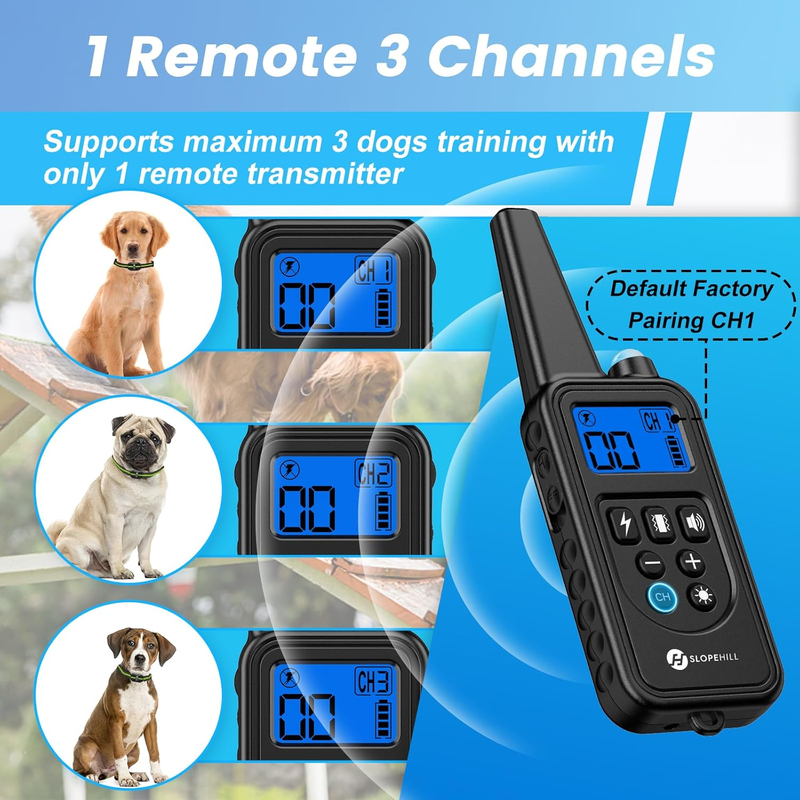 Rynx | Dog training collar with 7 training modes, 2600 feet remote control electronic dog shock collar