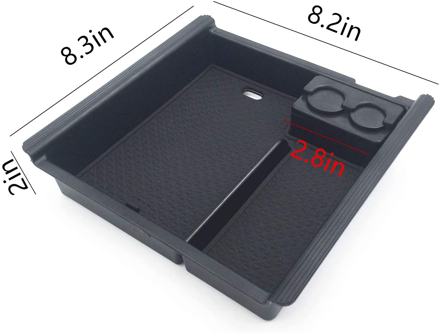 Rynx | Accessories Center Console Tray Organizer Armrest Box Secondary Storage Compatible With Toyota Tacoma Fits For 2021 2020 2019 2018 2017 2016 Tacoma