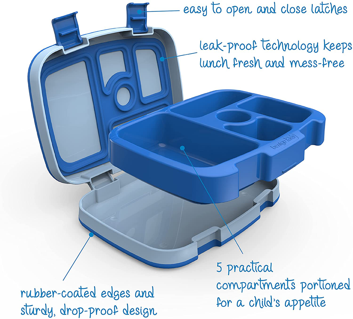 Rynx | Bentgo Kids Kids Lunch Box - Leakproof, 5-Compartment Bento Style Kids Lunch Box - Ideal Portion Sizes For Ages 3 To 7 - BPA-Free, Dishwasher Safe, Food Safe Materials (Purple)
