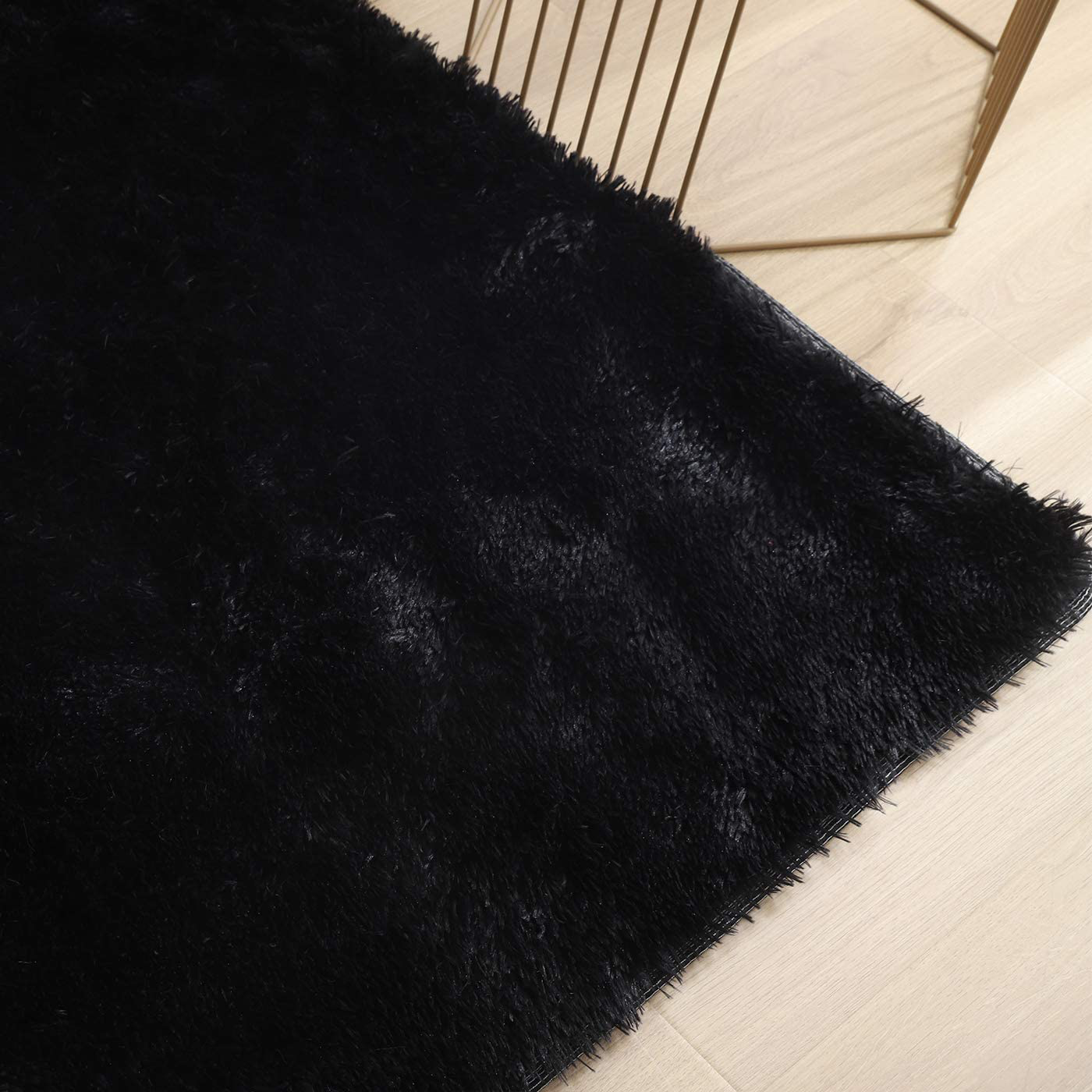 Rynx | 5X8 Navy blue area rugs for the living room Super soft floor fluffy rug Naturally comfortable thick fur mat Princess girls room rug (5x8 feet, navy blue)