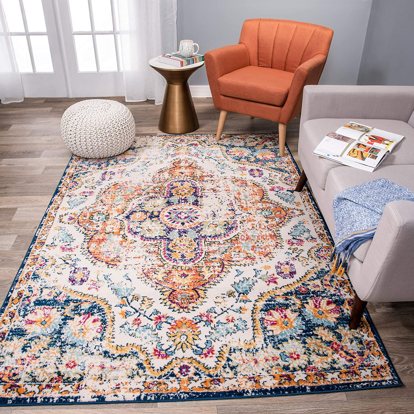 Rynx | Rugshop Vintage Distressed Bohemian Area Rug 2' x 3' Multi