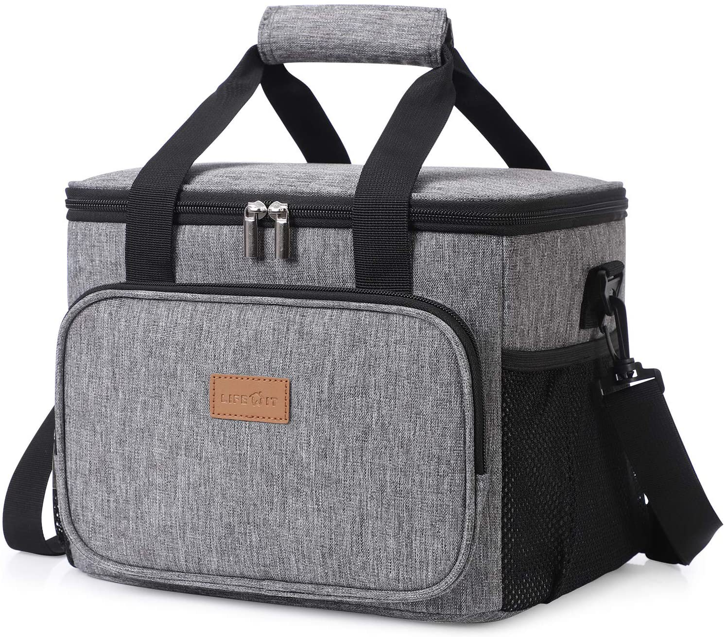 Rynx | Lifewit Folding Cooler Bag Insulated 24l (40-cans), Large Leakproof Soft Sided Portable Cooler Bag For Outdoor Travel Beach Picnic Camping Grilling Party, Gray