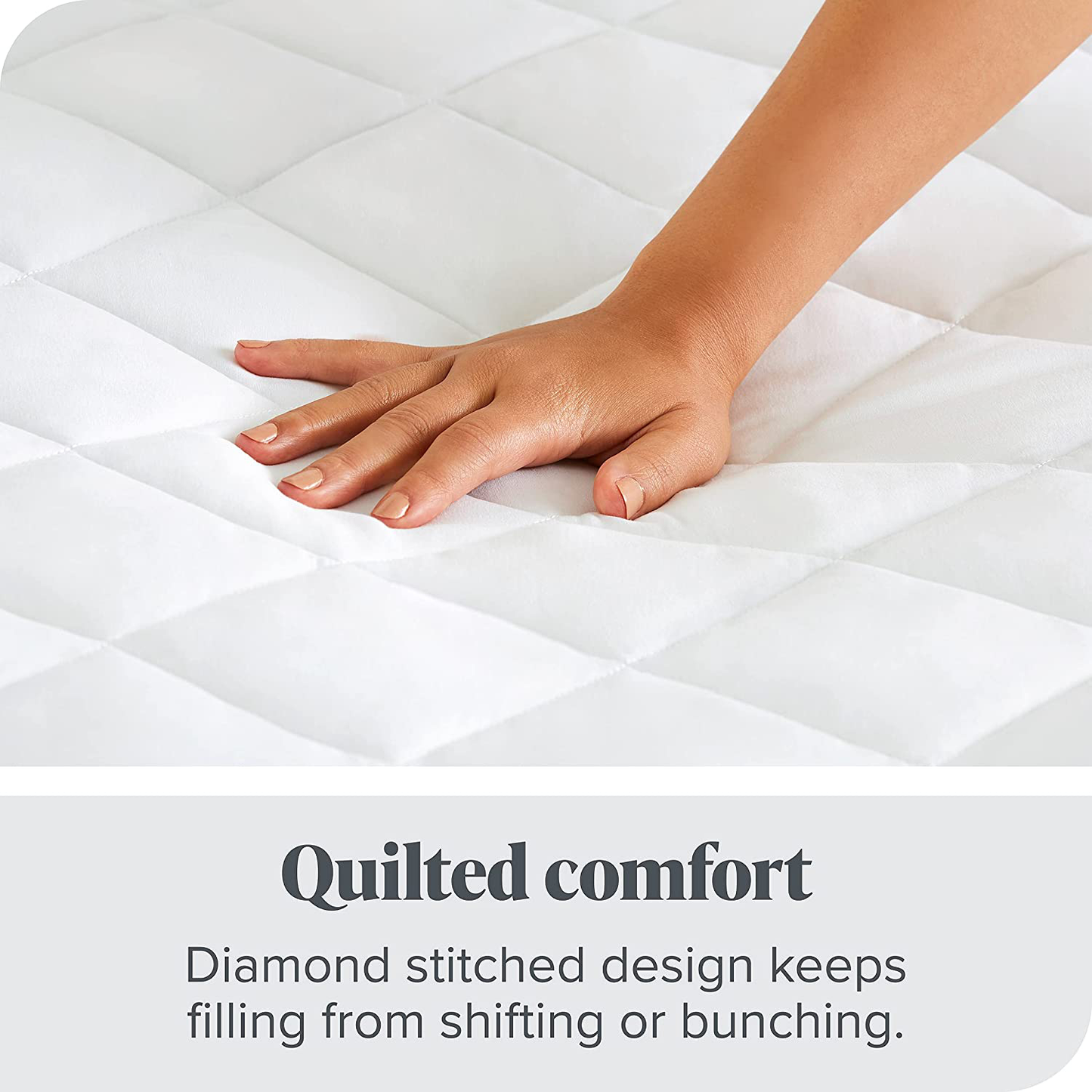 Rynx | Bare Home Quilted Fitted Mattress Pad (King) - Cooling mattress protector - Easy to wash - Elastic mattress cover - Stretch-to-fit up to 15 inches deep (King)