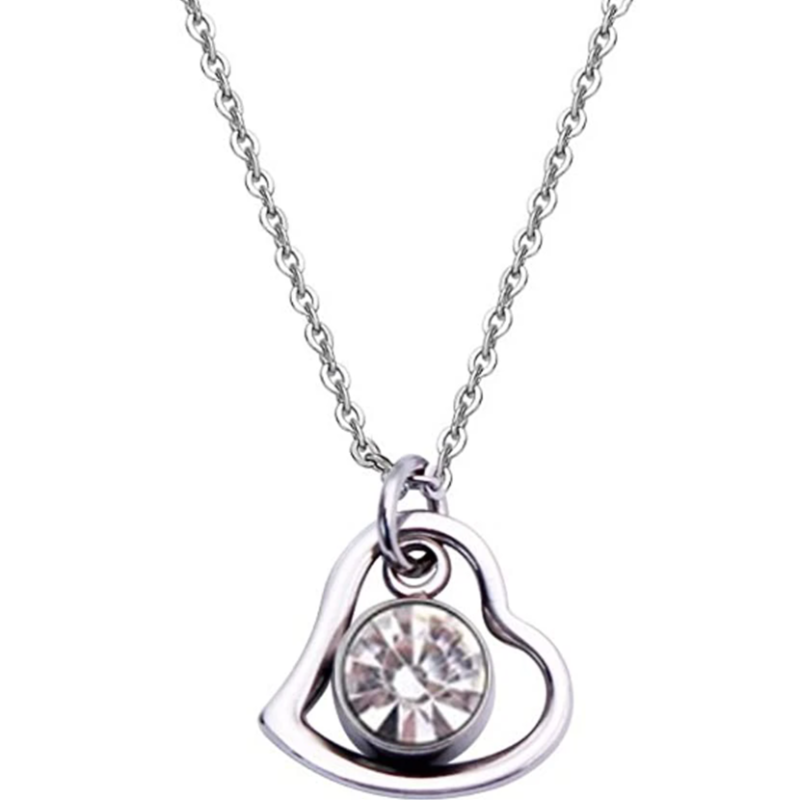 Rynx | Women's Stainless Steel Birthstone Heart Necklace