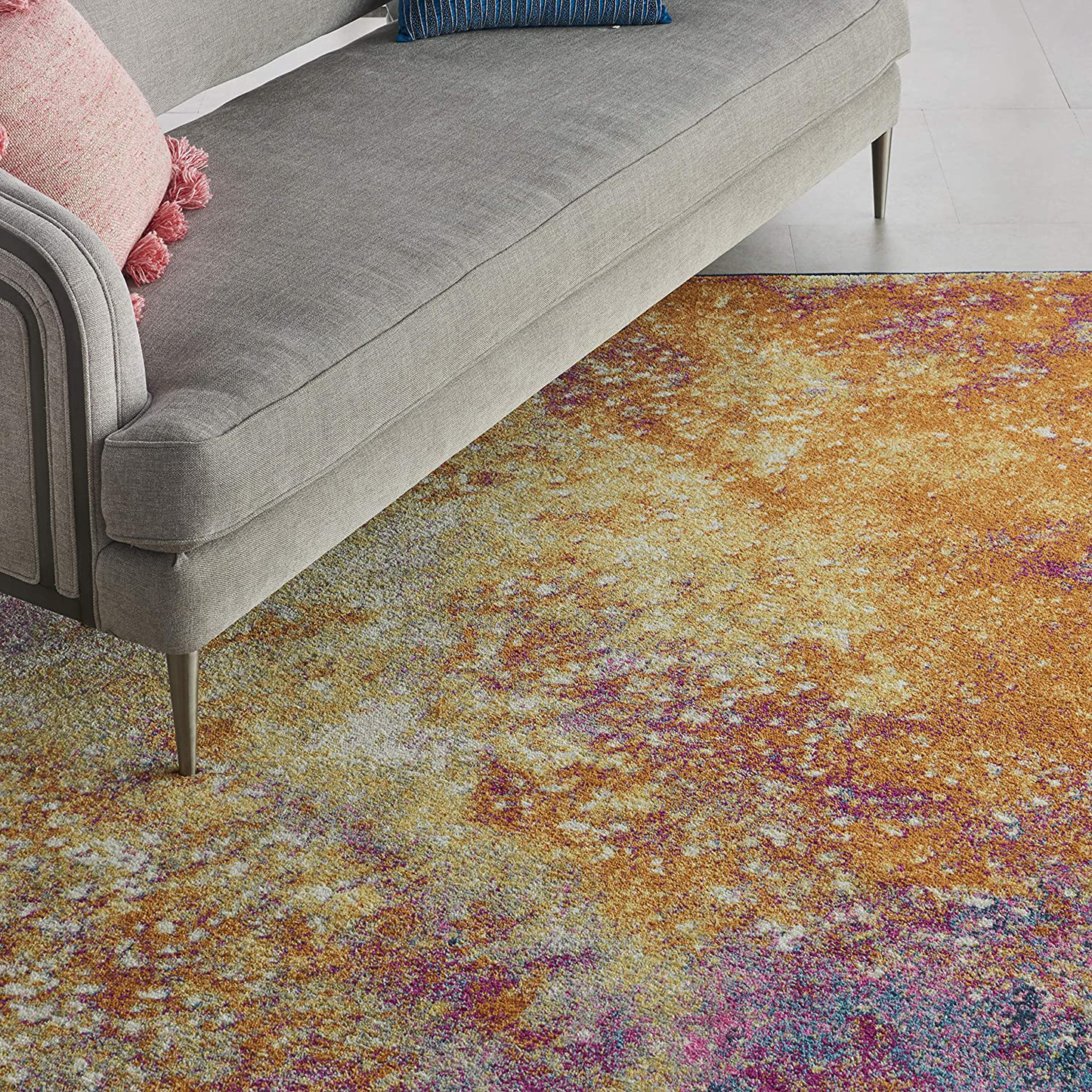 Rynx | Nourison Passion Bohemian Abstract Sunburst 1'10" x 6' Support rug, (6' Runner)