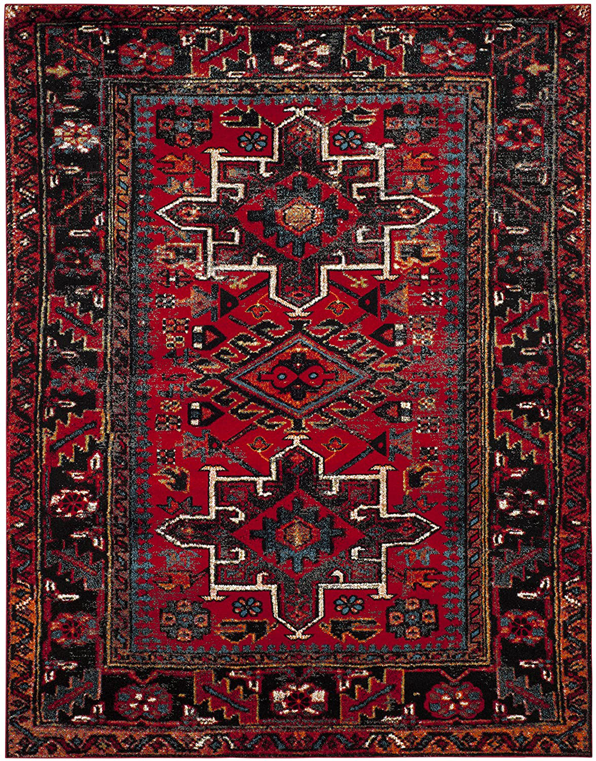 Rynx | Safavieh Vintage Hamadan Collection VTH211F Oriental Traditional Persian Non-Shedding Stain Resistant Living Room Bedroom Runner 2'3" x 6' Light Gray/Dark Gray