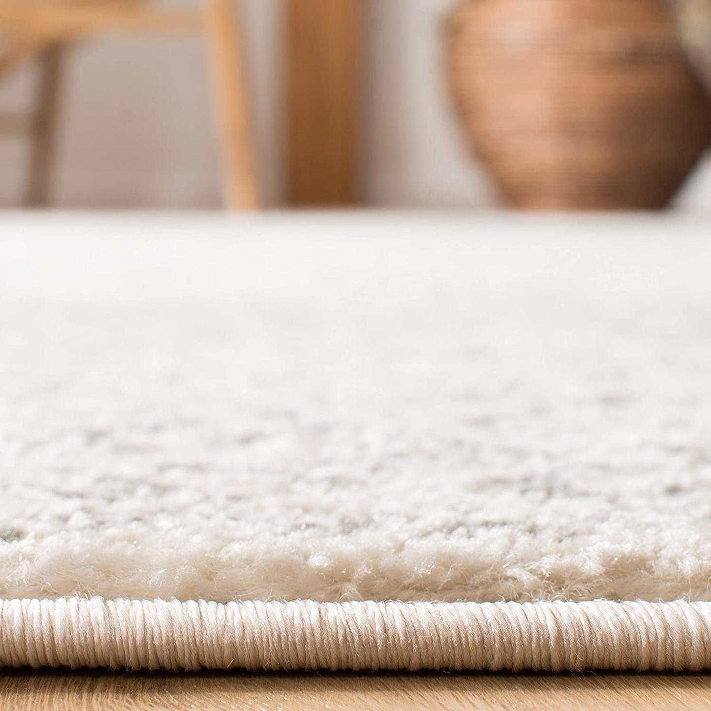 Rynx | Safavieh Tulum Collection Tul264a Moroccan Boho Distressed Non-Shedding Living Room Bedroom Dining Area Office Area Rug, 5'3" X 7'6", Ivory / Grey