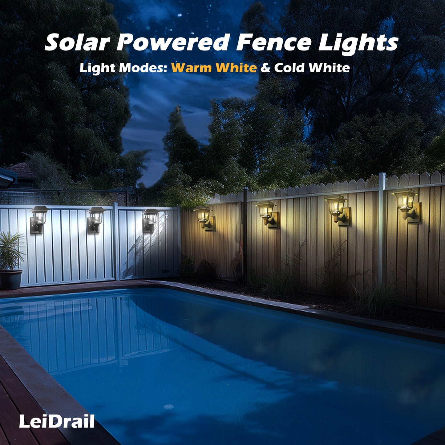 Rynx | Leidrail Solvegglamp 2 Pack - Waterproof Led Edison Bulb Outdoor Light, Warm/Cool White