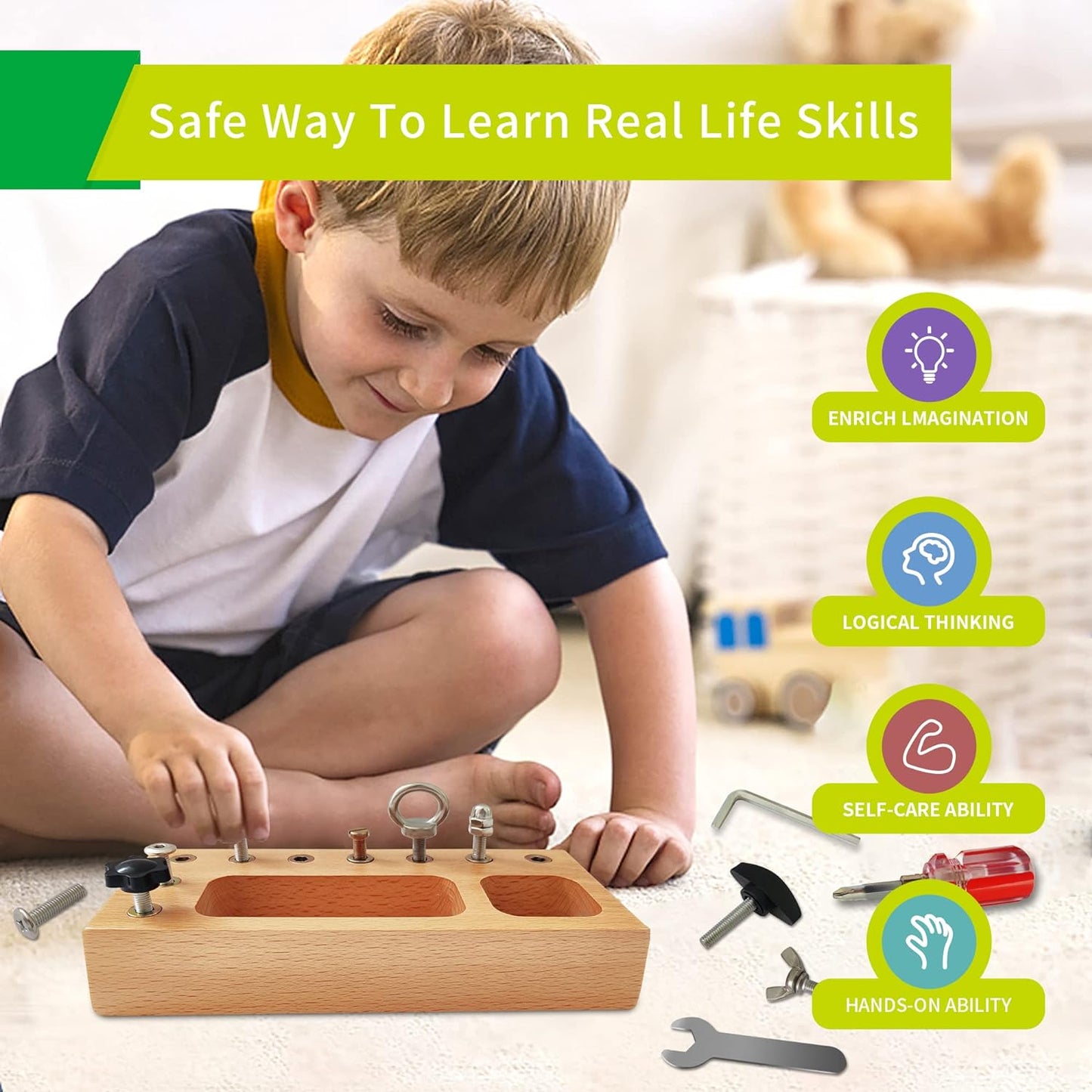 Rynx | Educational Montessori Busy Board - Creative Development For Children