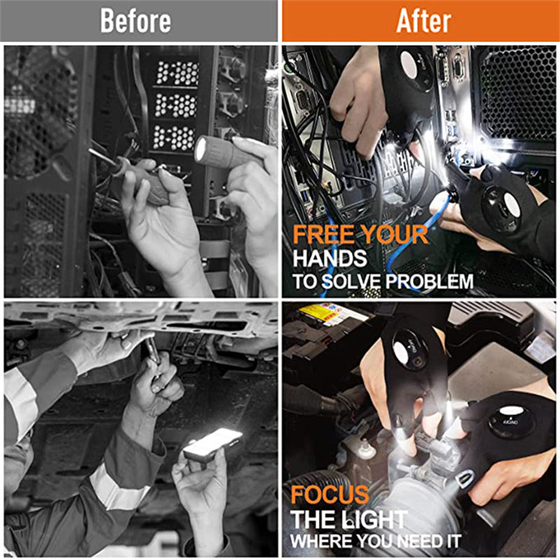 Rynx | Comfortable LED gloves with waterproof lights