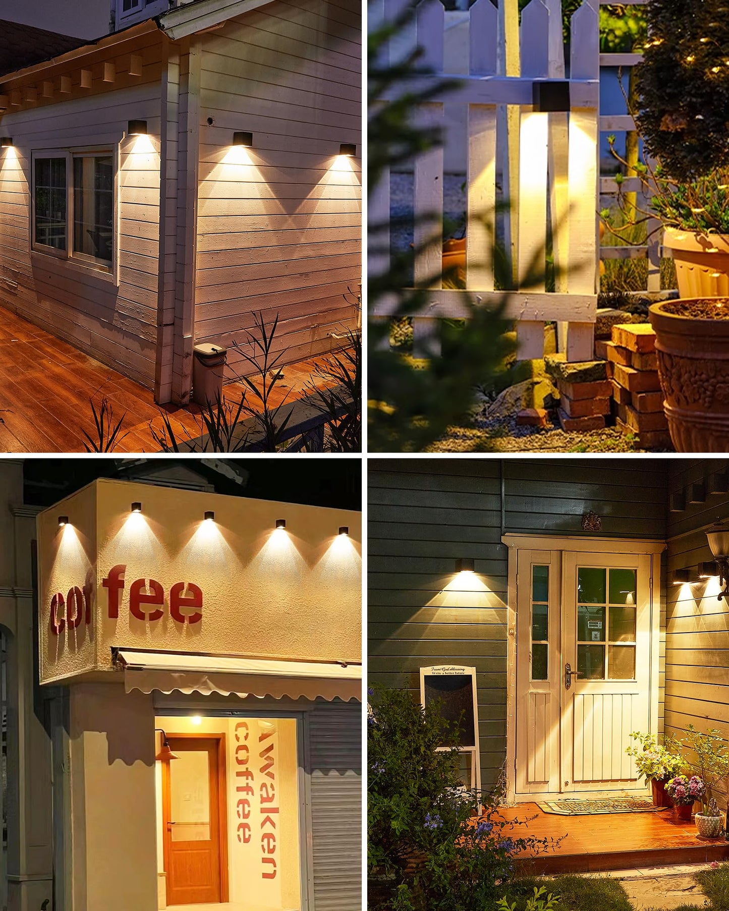 Rynx | Luhlee Solar Outdoor Lights, Ip65 Waterproof Wall Lamp For Garden, Veranda & Terrace - 4 Pack