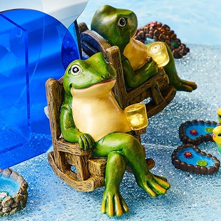 Rynx | FroGlow LED Garden Frog Lamp | Solar Powered | Weatherproof | Decorative Garden Lighting