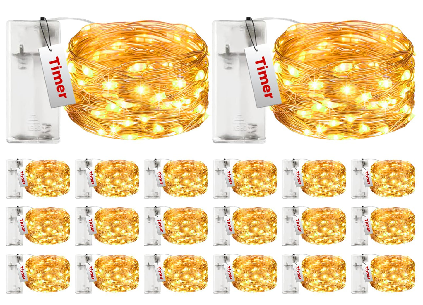 Rynx | Btfarm 20 Pack Fairy Lights Battery-Powered With Timer, 10Ft 30Led Flashing Lights Waterproof, Copper Wire Christmas Lights Battery-Powered For Indoor Outdoor Wedding Party Holiday Decorations