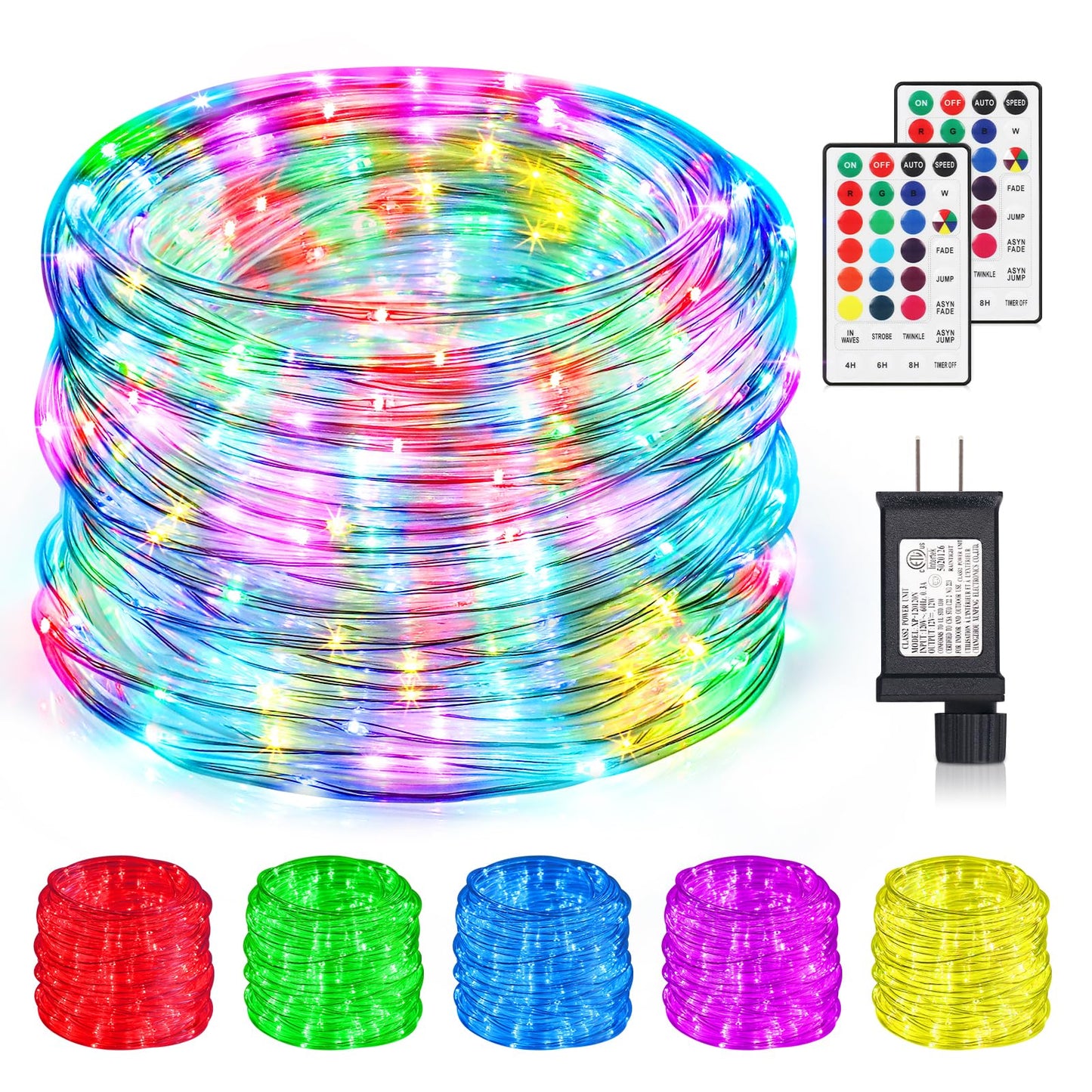 Rynx | Surled 99Ft Color Changing Light Strips, 300 Led Waterproof Light Sources With Remote Control, Multicolor