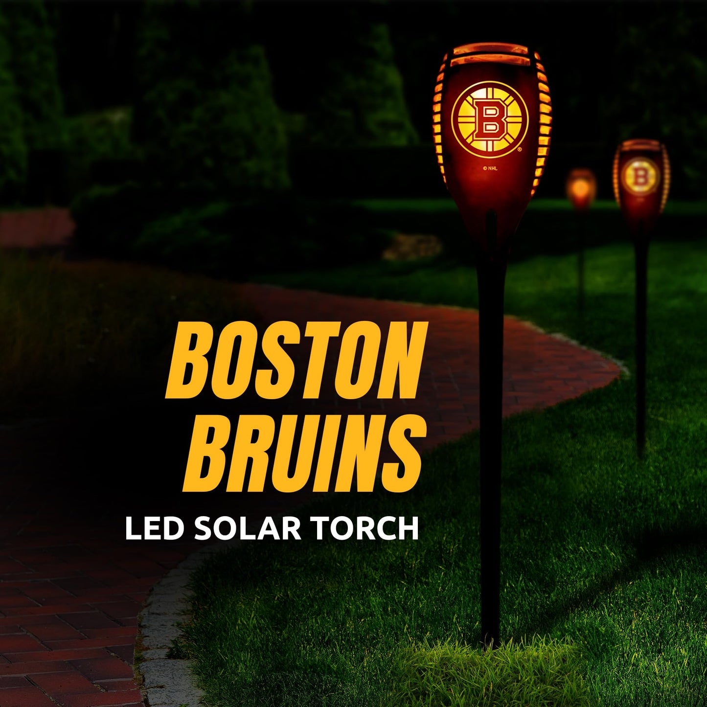 Rynx | Sporticulture Boston Bruins Sunlight Flashlight - Waterproof Flaming Hat For Terrace & Poolside