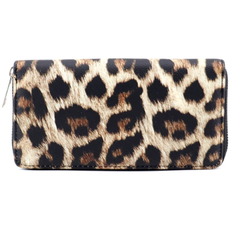 RYNX | Classic Wallet With Leopard Print For Women brown